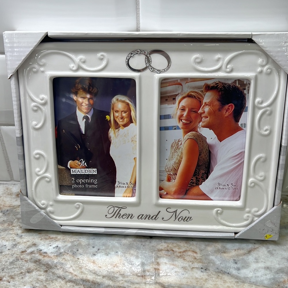 Maiden Then and Now Wedding Picture Frame NIB